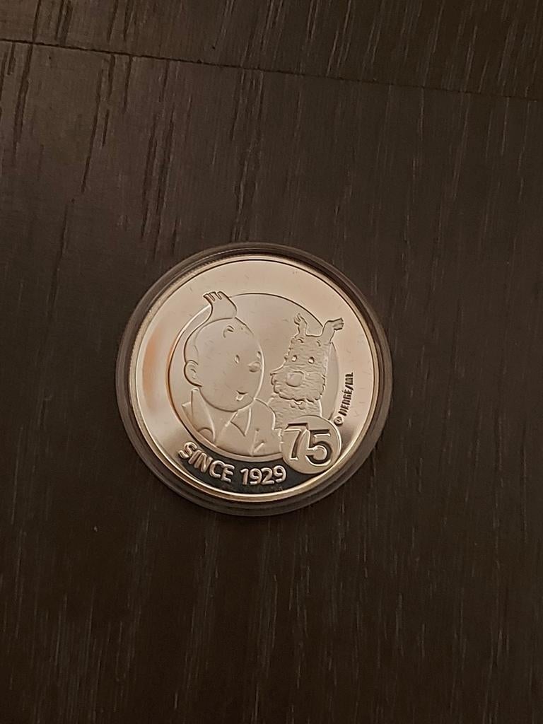 10€ argent 75ans de tintin, Timbres & Monnaies, Enlèvement ou Envoi