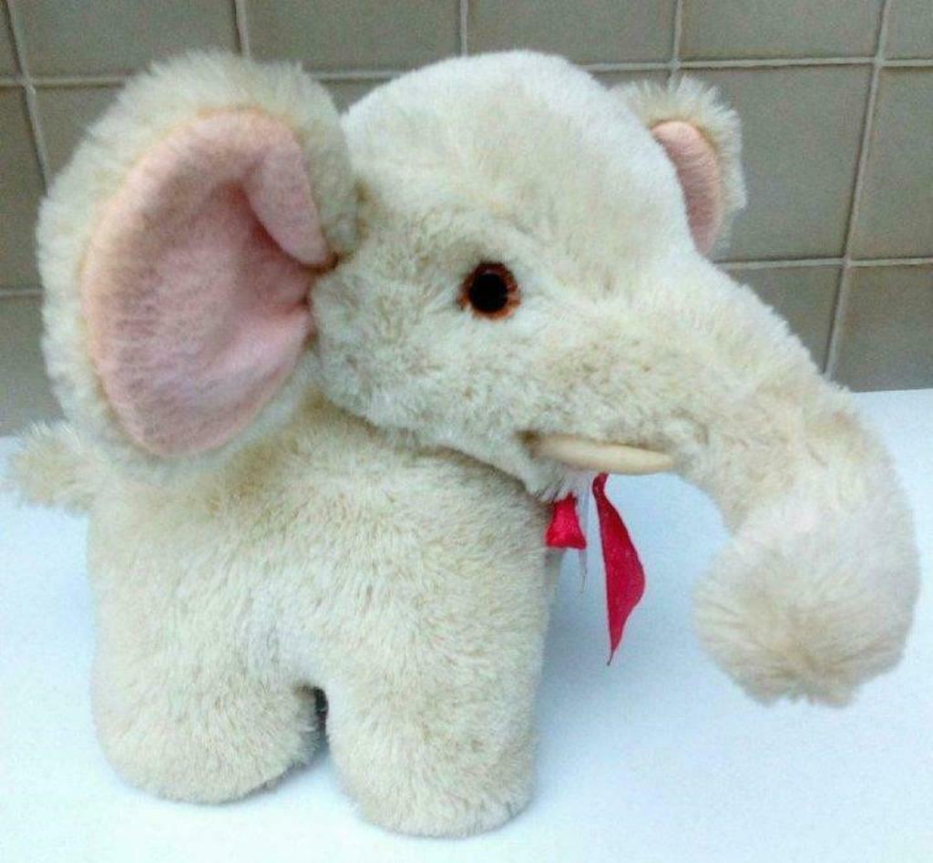 Vintage pluchen olifant jaren 60, Ophalen of Verzenden, Zo goed als nieuw, Stoffen beer