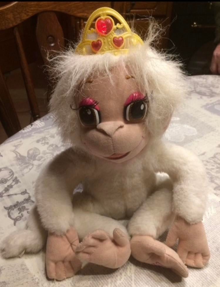 Barbie aap met geluiden,kroontje geeft licht., Ophalen of Verzenden, Zo goed als nieuw, Barbie