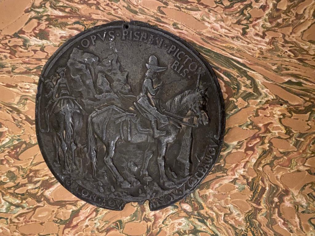 medaille OPUS PISANI PICTORIS groot zwaar, Ophalen of Verzenden, Overige materialen