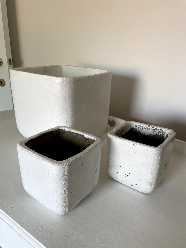 Bloempotten, Poterie, Carré, Enlèvement, Utilisé