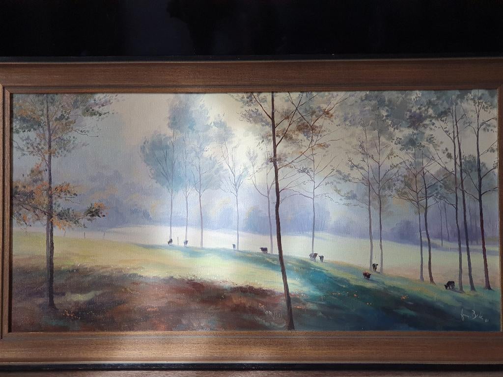 La vallée de la berwinne,Jean Brée,1981., Antiek en Kunst, Kunst | Schilderijen | Klassiek, Ophalen