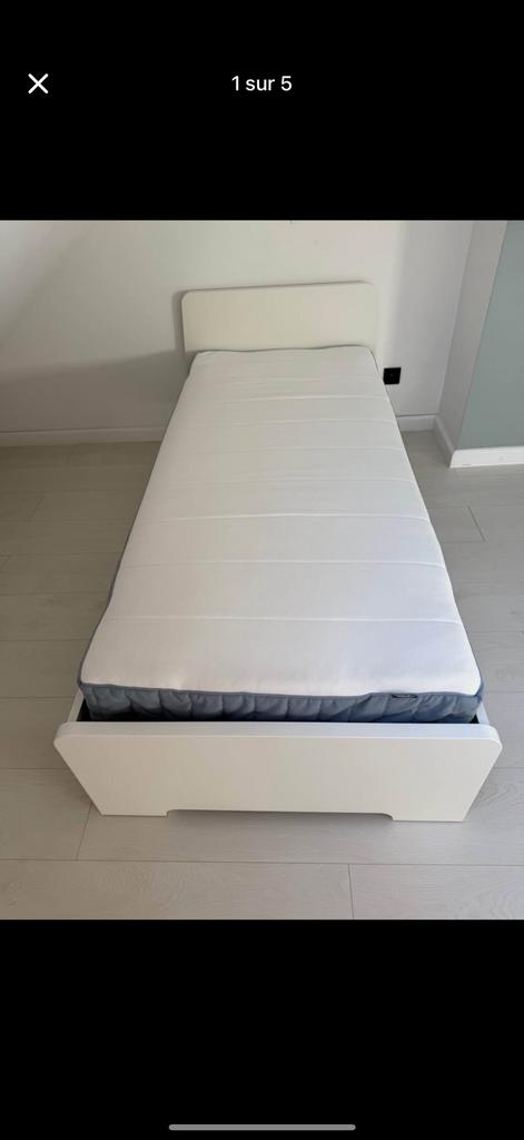 Bed 90x200 met lattenbodem en matras, Huis en Inrichting, Ophalen, Zo goed als nieuw