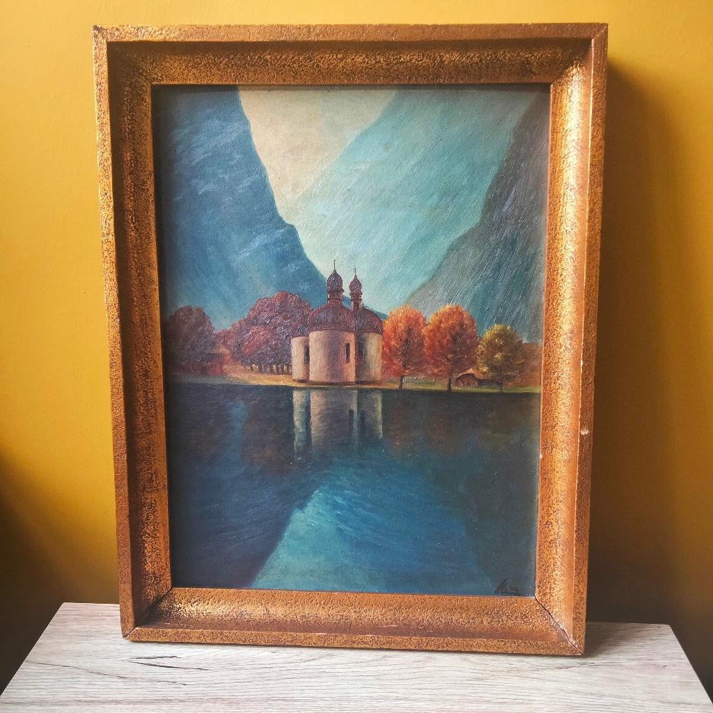 Schilderij olieverf op doek, Antiek en Kunst, Kunst | Schilderijen | Klassiek, Ophalen