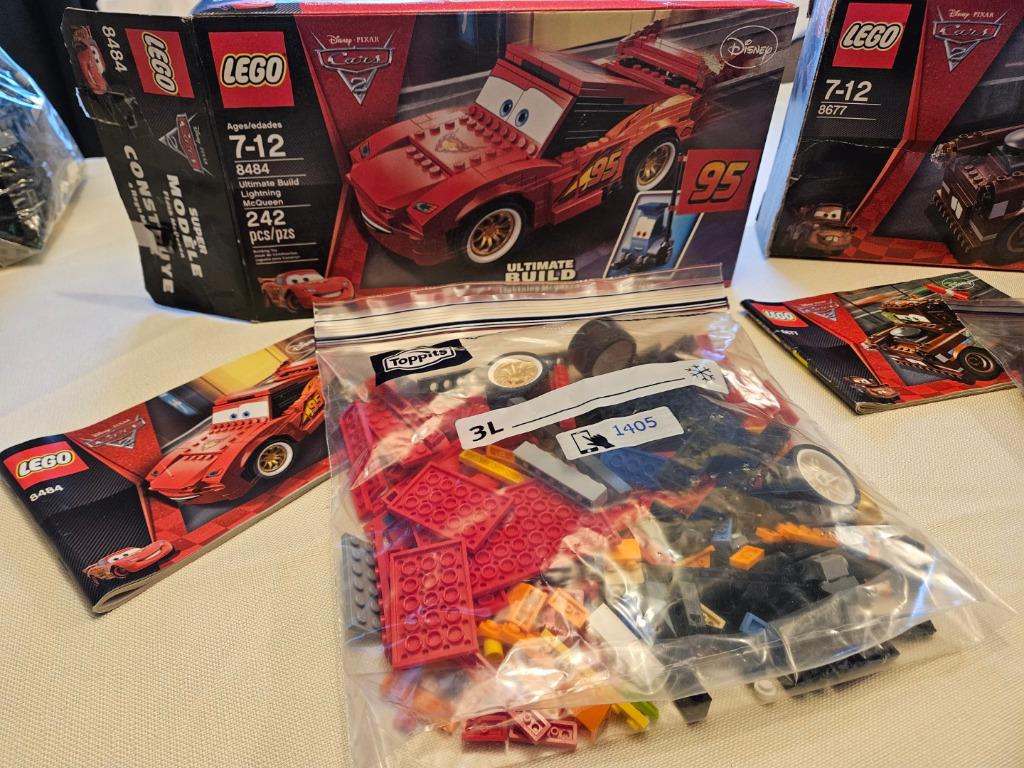 LEGO cars 8484 Ultimate Build Lightning McQueen, Ophalen of Verzenden, Zo goed als nieuw, Complete set, Lego