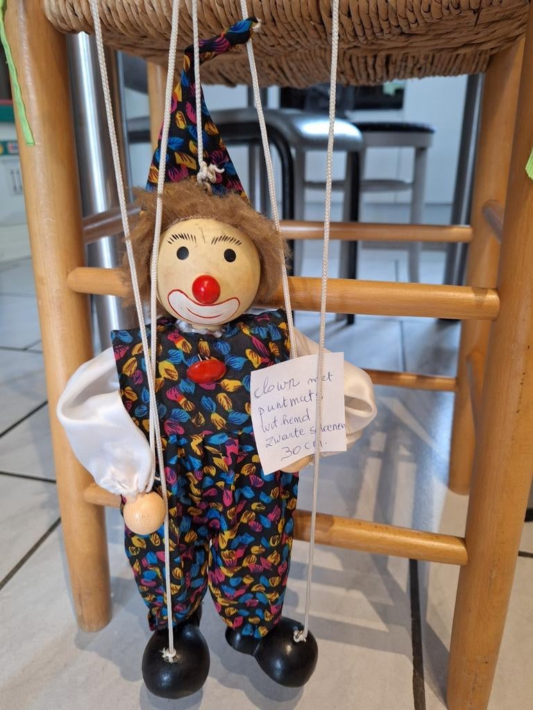 Marionet clown met puntmuts, Enlèvement ou Envoi, Comme neuf