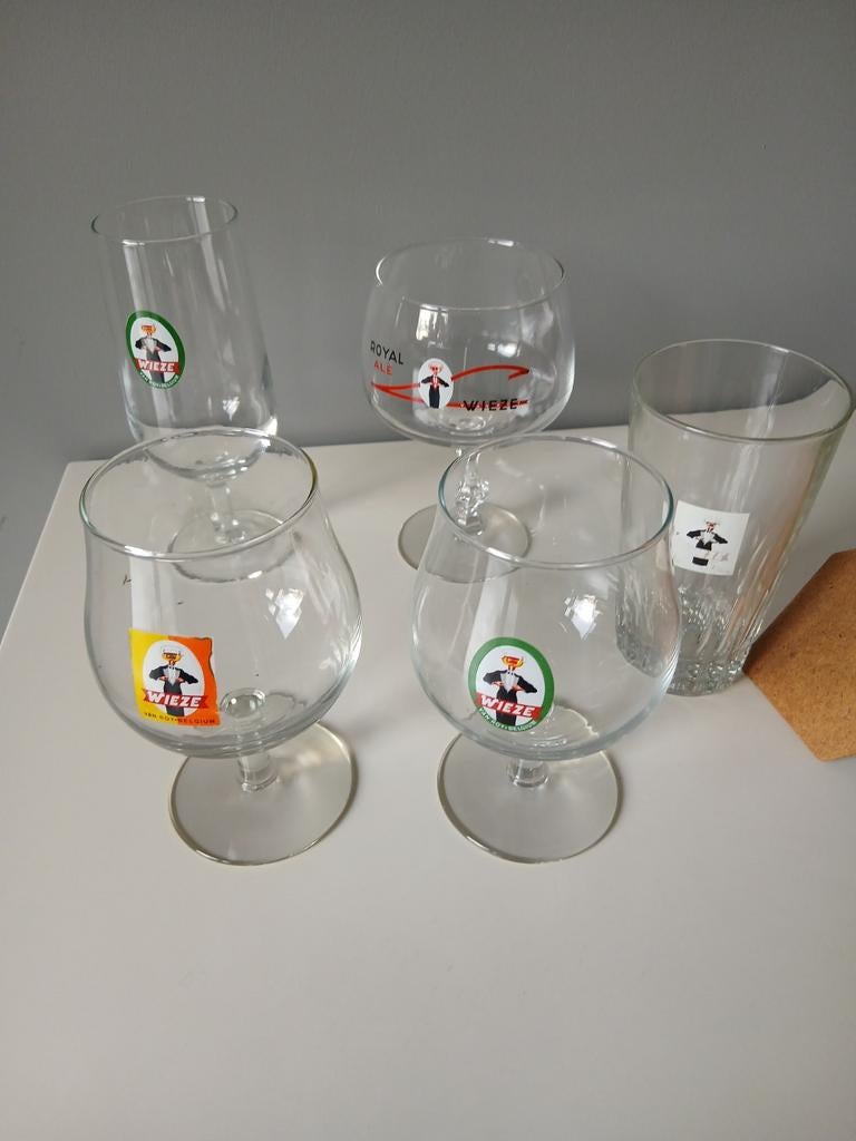 5 oude wieze glazen, Verzamelen, Ophalen of Verzenden, Zo goed als nieuw