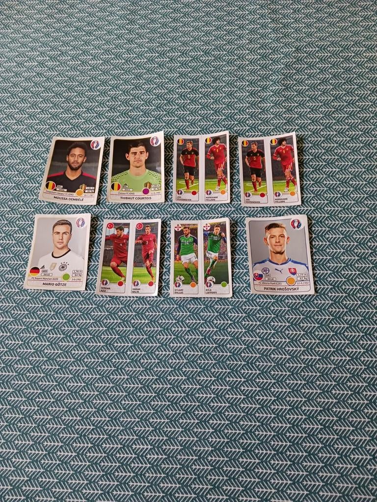 8 Paninistickers Euro 2016., Ophalen of Verzenden, Zo goed als nieuw