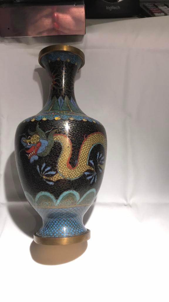 Vase chinois cloisonné du 19 ème ou 20 ème., Antiquités & Art