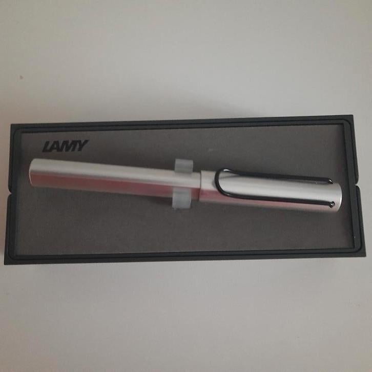 LAMY ROLLER BALL, STEEL, +BOX *PERFECT*, Verzamelen, Pennenverzamelingen, Overige typen, Met doosje, Zo goed als nieuw, Ophalen