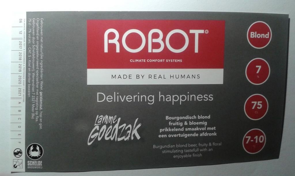 Robot LAMME GOEDZAK (Scheldebrouwerij België), Ophalen of Verzenden, Nieuw