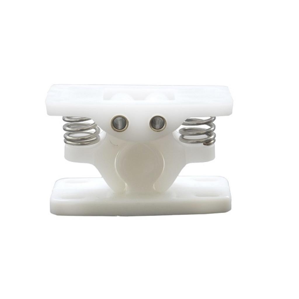 Deurklem - deurvanger set nylon wit met veer, Caravans en Kamperen, Caravanaccessoires, Ophalen of Verzenden