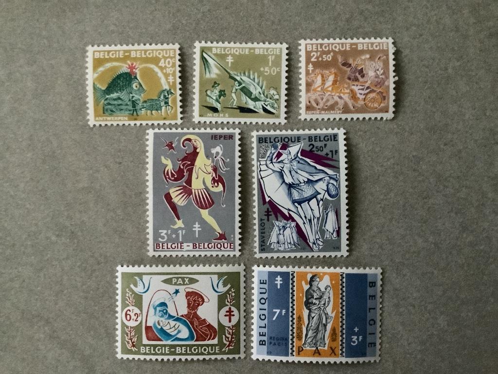 Belgische zegels nrs 1114/20, Postzegels en Munten, Postzegels | Europa | België, Postfris, Frankeerzegel, Overig, Spoor van plakker