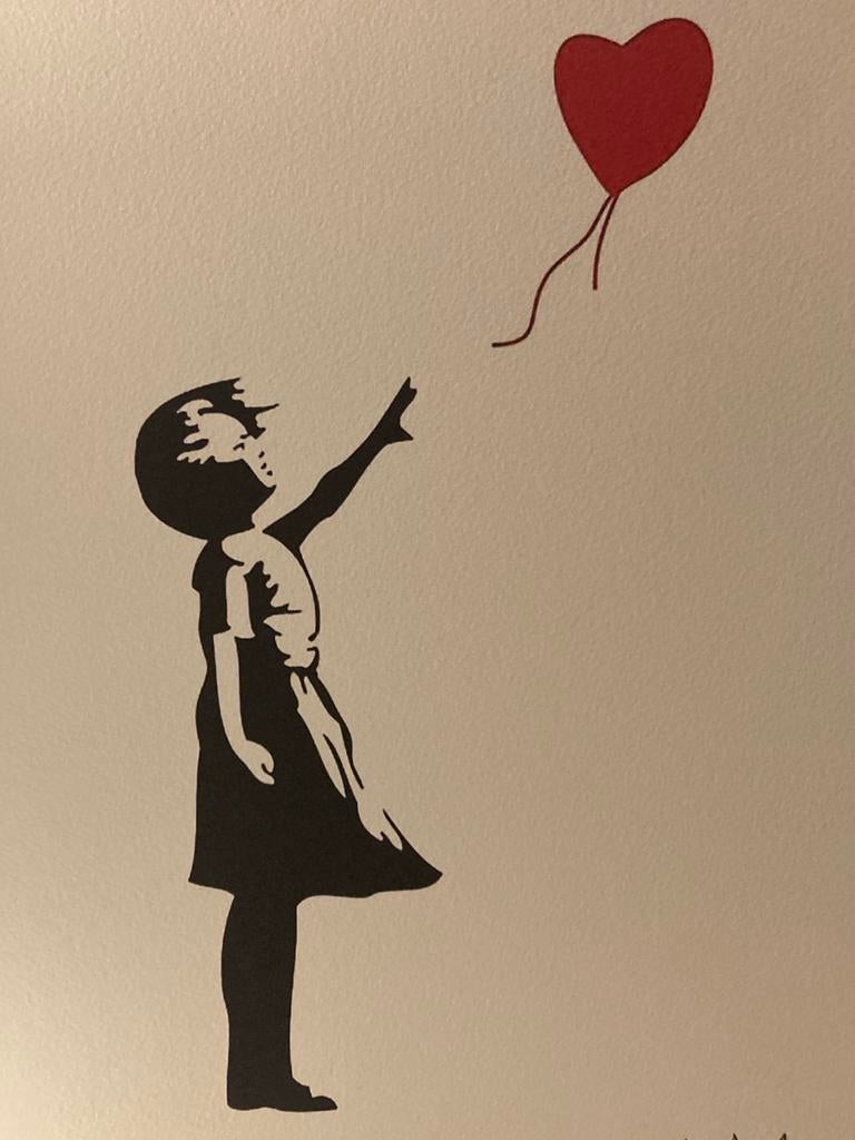 BANKSY: lithografie met de hand ingelijst en genummerd, Ophalen of Verzenden