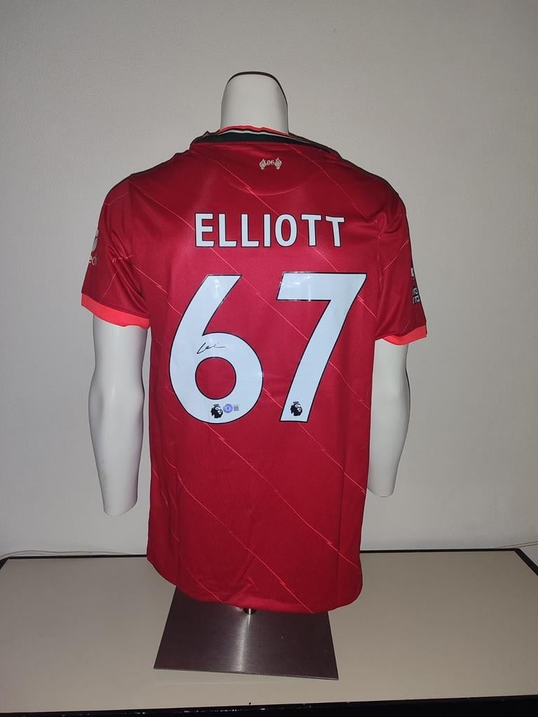 Harvey Elliott a signé un maillot de Liverpool avec un mante, Collections, Enlèvement ou Envoi, Neuf, Maillot