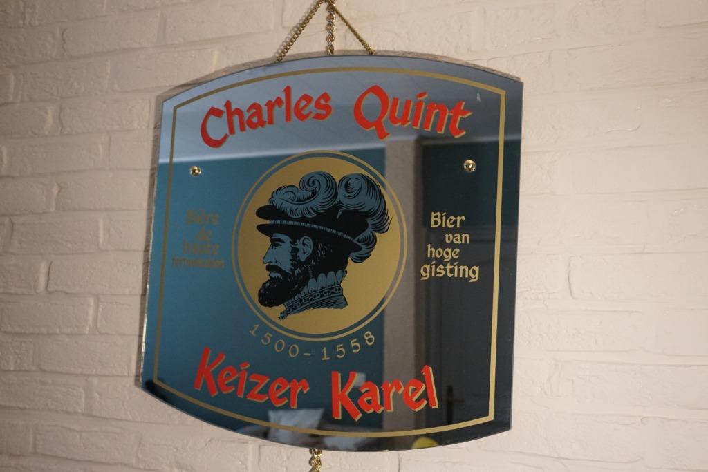 bierspiegel keizer karel - 50 cm x 49,5 cm, Ophalen of Verzenden