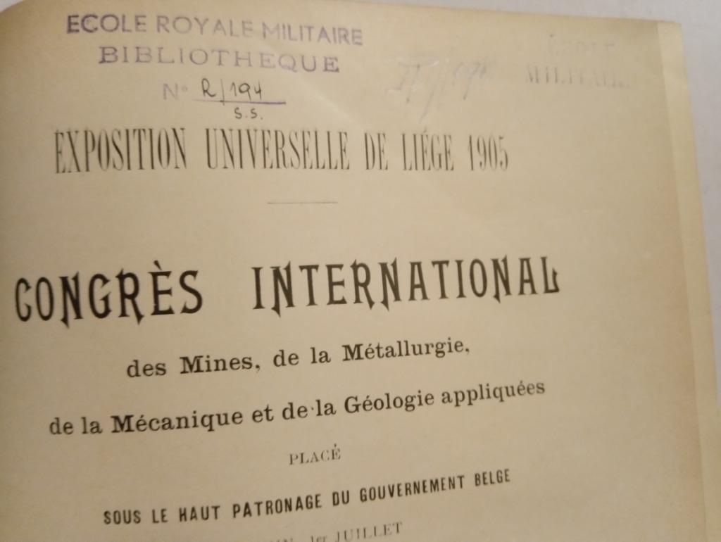 Congrès International des Mines, de la Métallurgie, Mécaniq, Antiquités & Art, Antiquités | Livres & Manuscrits, Enlèvement ou Envoi
