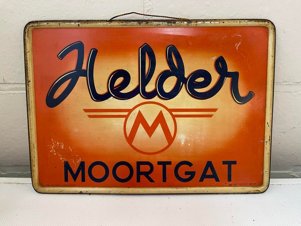 Moortgat blik bord 1948, Verzamelen, Merken en Reclamevoorwerpen, Ophalen of Verzenden, Zo goed als nieuw