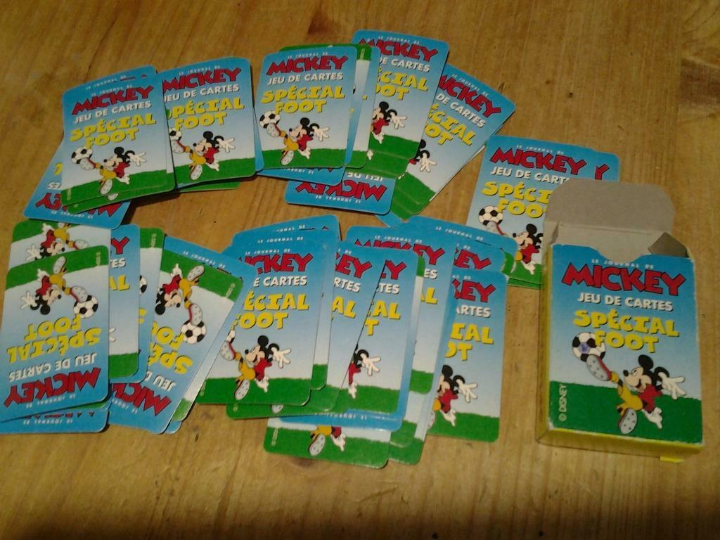 jeu de cartes vintage Disney le journal de Mickey sp. Foot, Collections, Enlèvement, Mickey Mouse, Comme neuf, Papier, Carte ou Papeterie