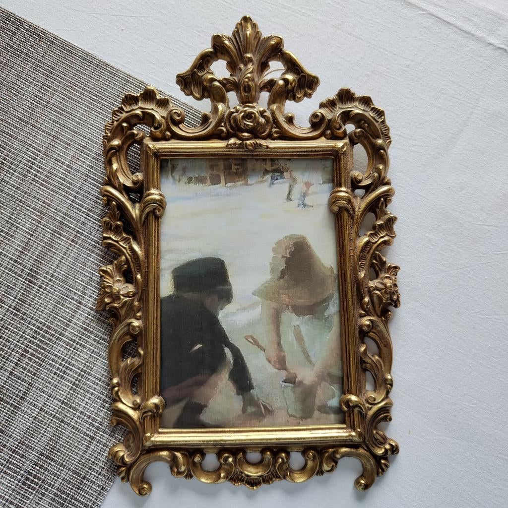 Joli cadre ancien en cuivre, Antiquités & Art, Enlèvement ou Envoi, Cuivre