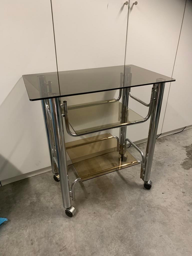 Vintage rolkarretje, Ophalen, Gebruikt, Glas, Vintage