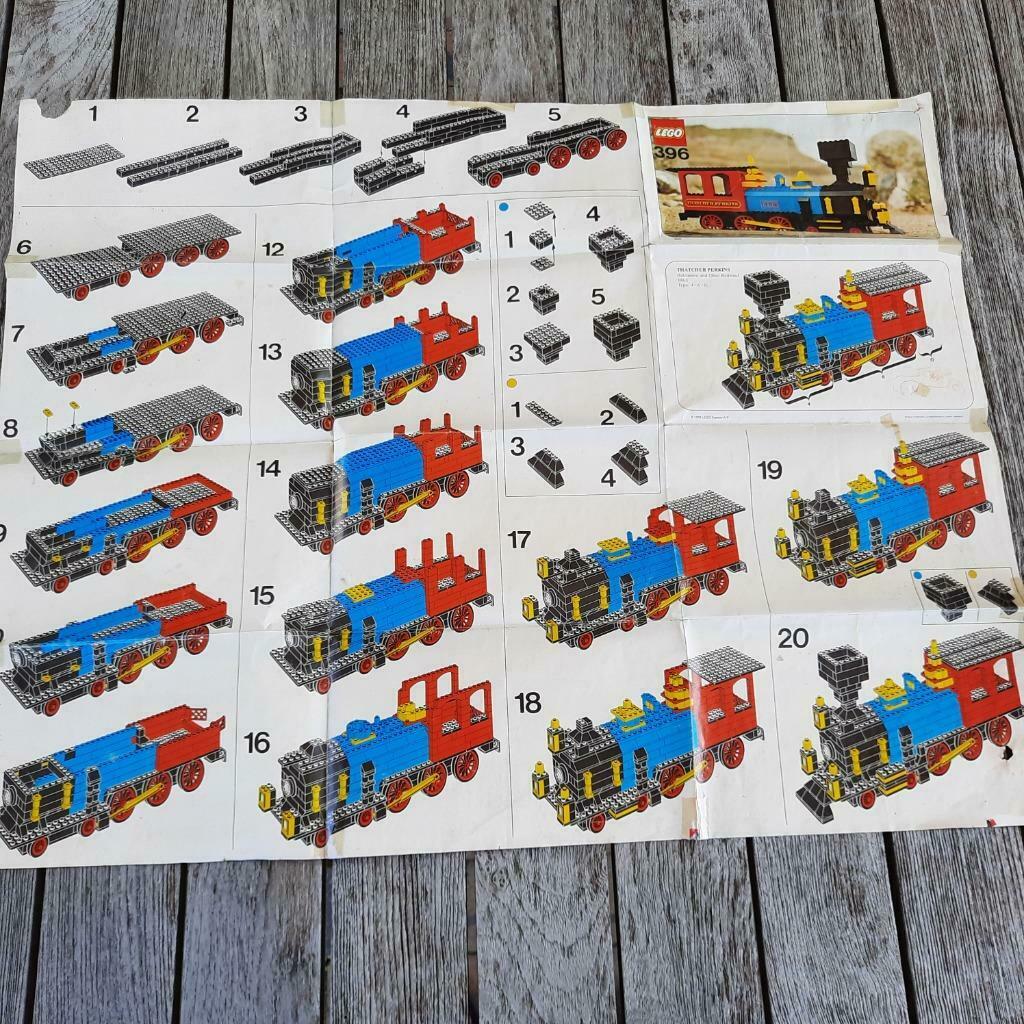 Vintage Lego Tatcher Perkins locomotieven 396-1, Ophalen, Gebruikt, Complete set, Lego