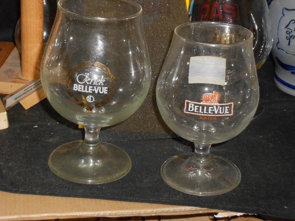 Bierglazen.Gueuze?Gueze.Kriek.Lambic.Belle-Vue D 154, Collections, Marques de bière, Enlèvement ou Envoi, Comme neuf, Verre ou Verres