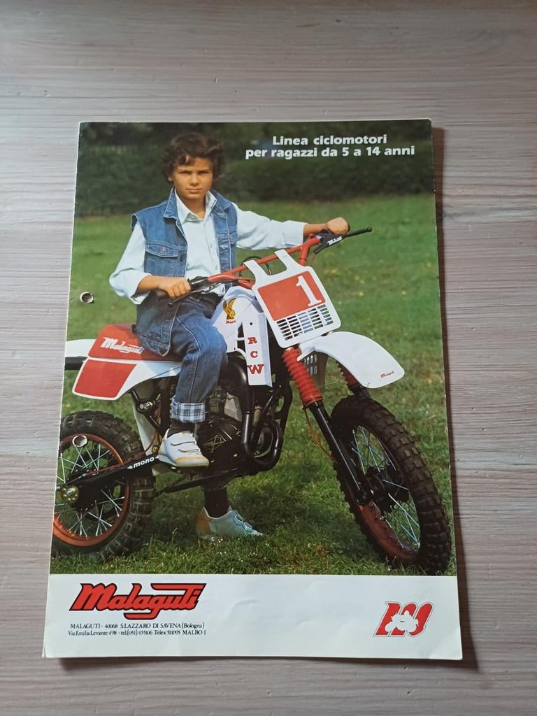 Malaguti kindercross brochure, Motoren, Ophalen of Verzenden
