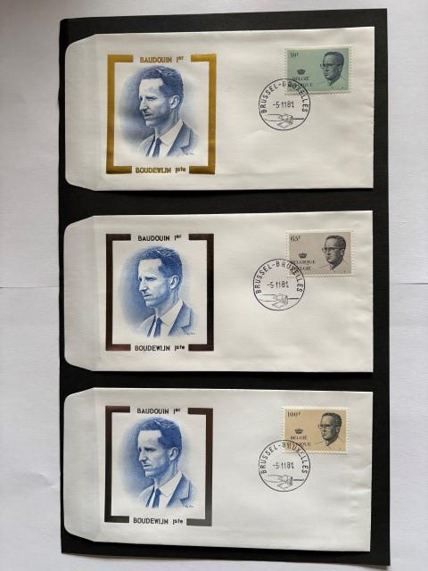 Belgie FDC reeks Koning, Enlèvement, Affranchi, Dynastie