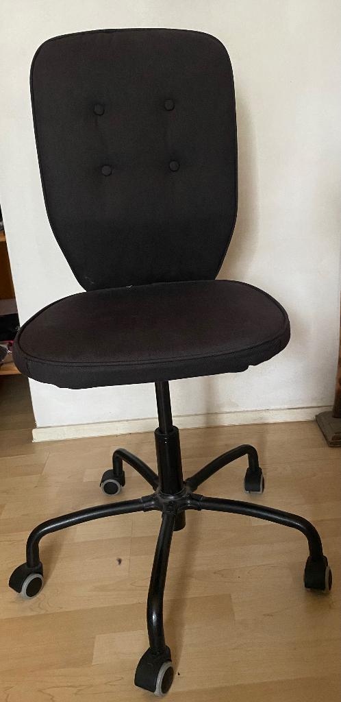 Chaise bureau à roulettes, réhaussable en parfait état, Enlèvement, Comme neuf, Gris, Chaise de bureau