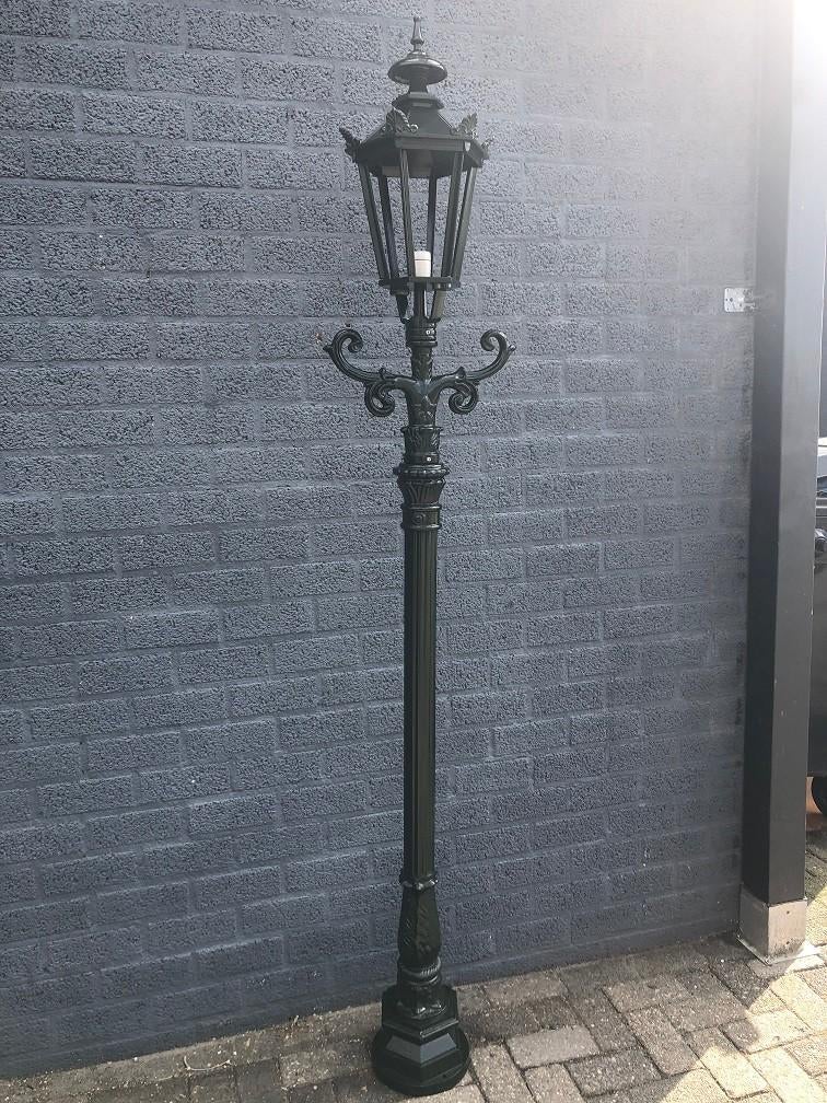 Buitenlamp, lantaarn met keramische fitting en glas, Antiek en Kunst, Ophalen of Verzenden
