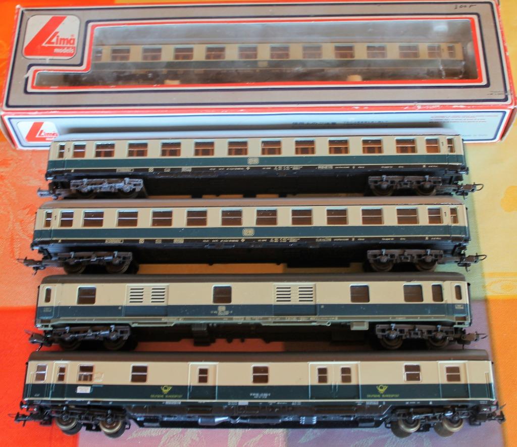 Lima + Roco HO 5 coupérijtuigen; DB sneltrein, Hobby en Vrije tijd, Ophalen of Verzenden, Gebruikt, Wagon, Lima