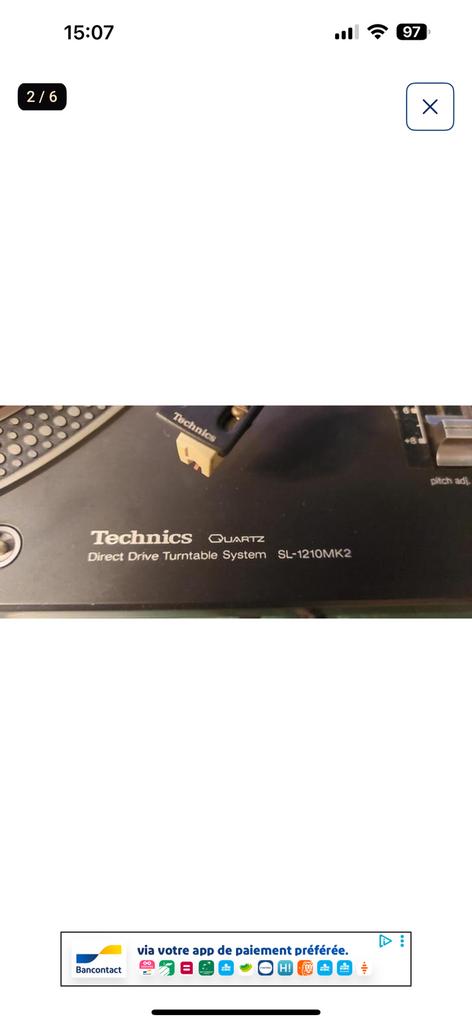 Platine technics 1210 mk2, Enlèvement, Comme neuf, Technics