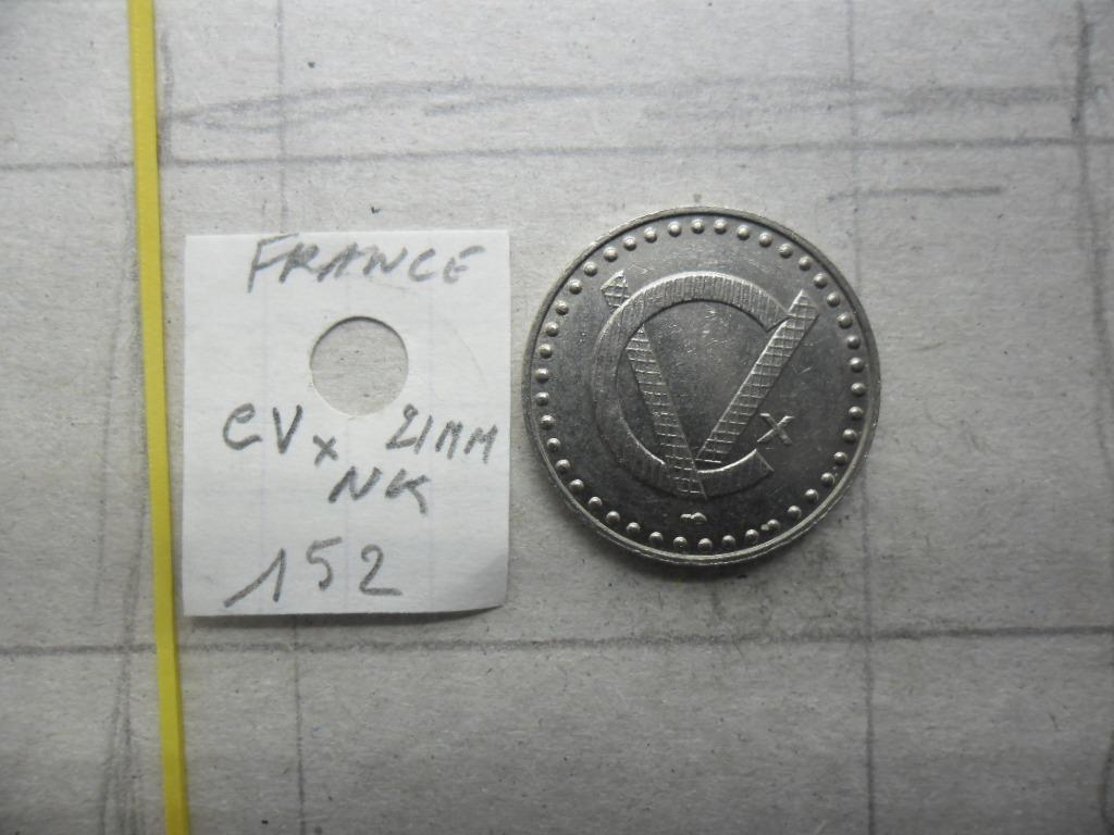 Jeton CV x 21mm corne d'abondance Paris dist boisson Coval, Timbres & Monnaies, Envoi, Autres matériaux