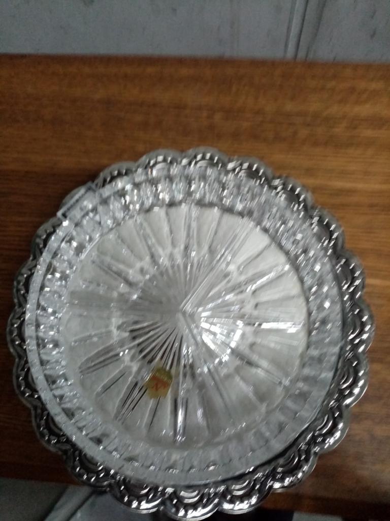 Nouvelle assiette de service en inox et plat apéro en verre, Maison & Meubles, Enlèvement ou Envoi, Comme neuf