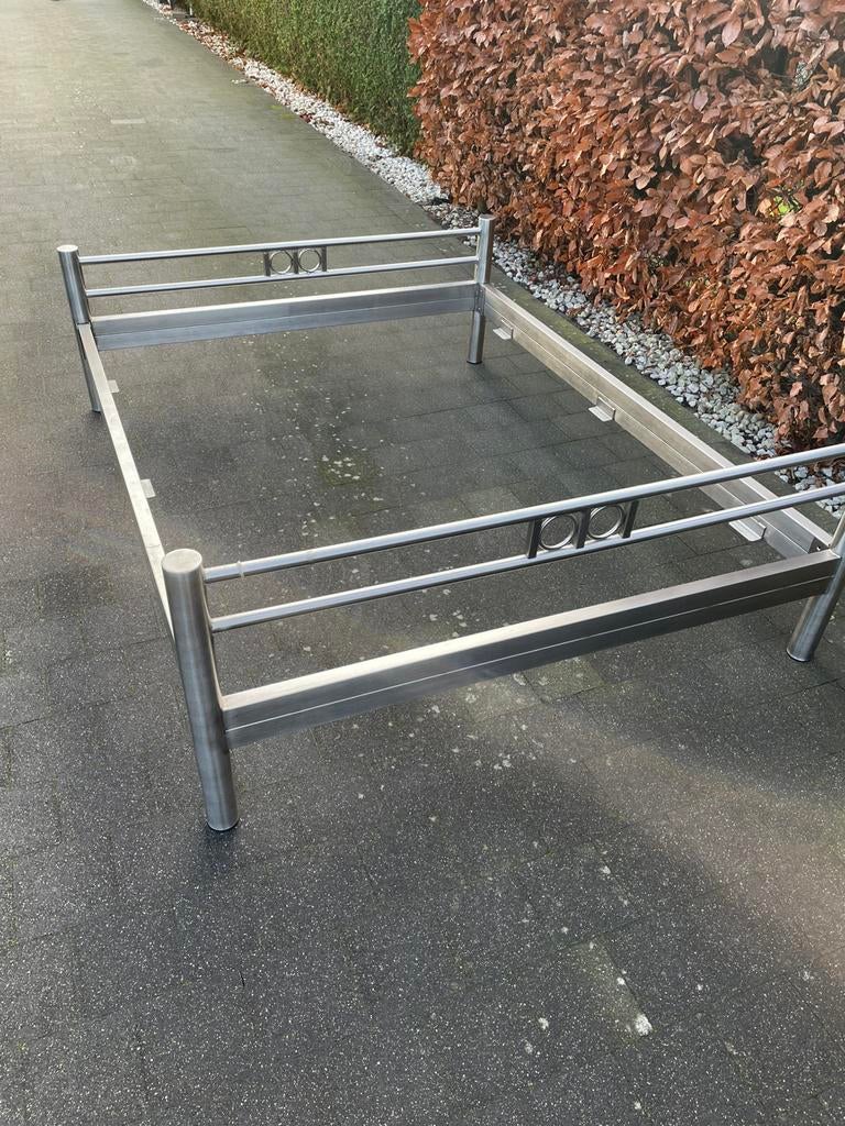 Zelfgemaakte bed te koop (2 persoonsbed) 2 x1.60 meter, Antiek en Kunst, Ophalen