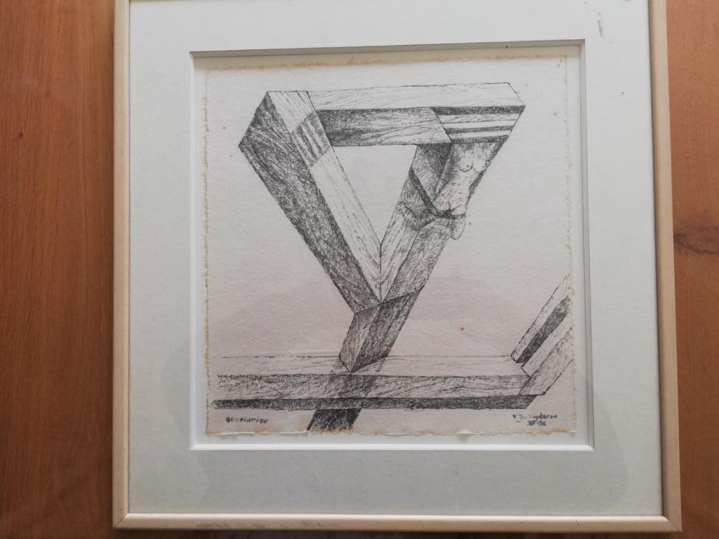 * F De Vogelaere : dessin à l'encre : Guyriatide, Enlèvement ou Envoi