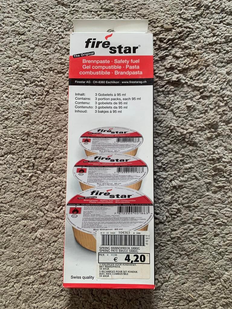 5 dozen brandpasta, Ophalen, Nieuw