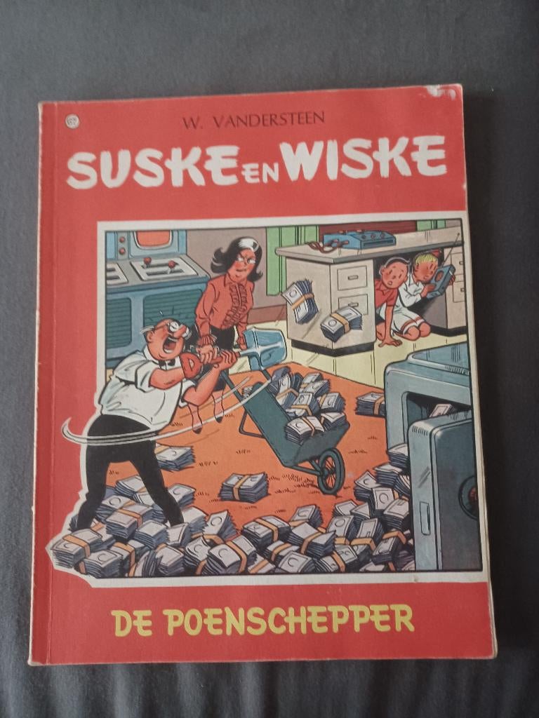Suske en wiske nr 67 De poenschepper eerste druk, Gelezen, Willy Vandersteen, Eén stripboek, Ophalen of Verzenden