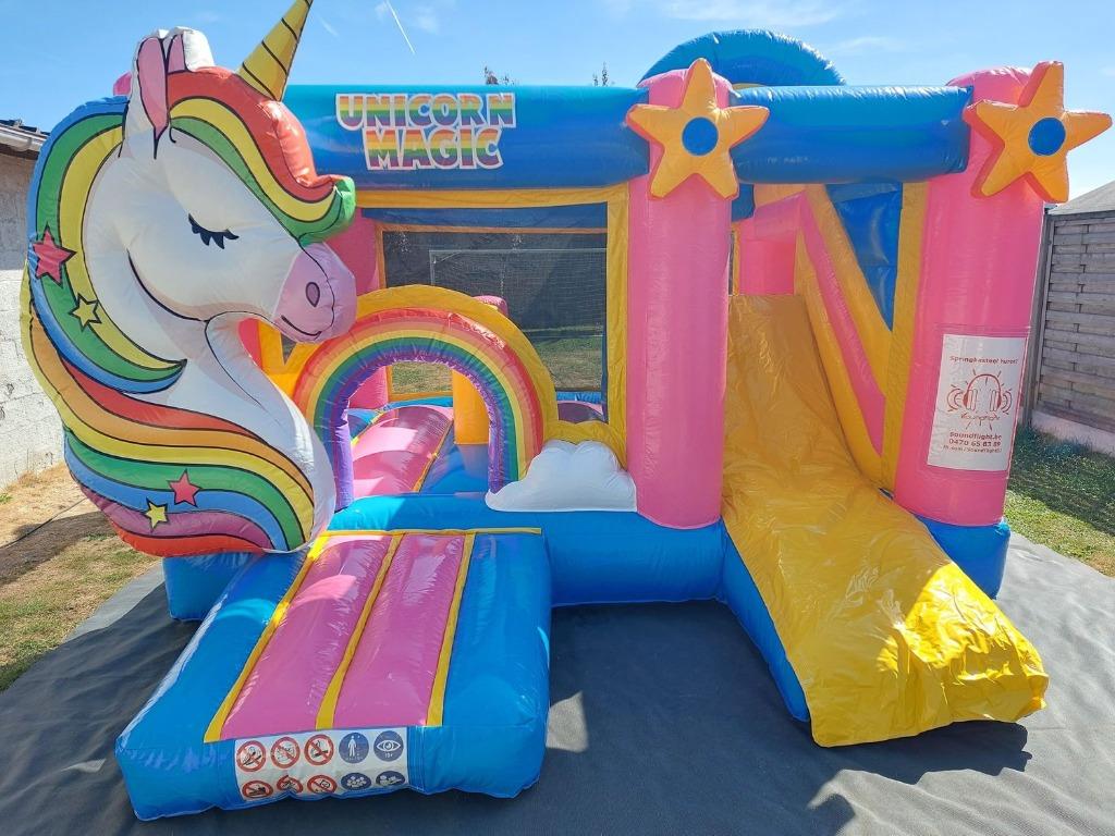 Springkasteel Multi Box Unicorn / Eenhoorn huren / te huur, Enlèvement, Neuf