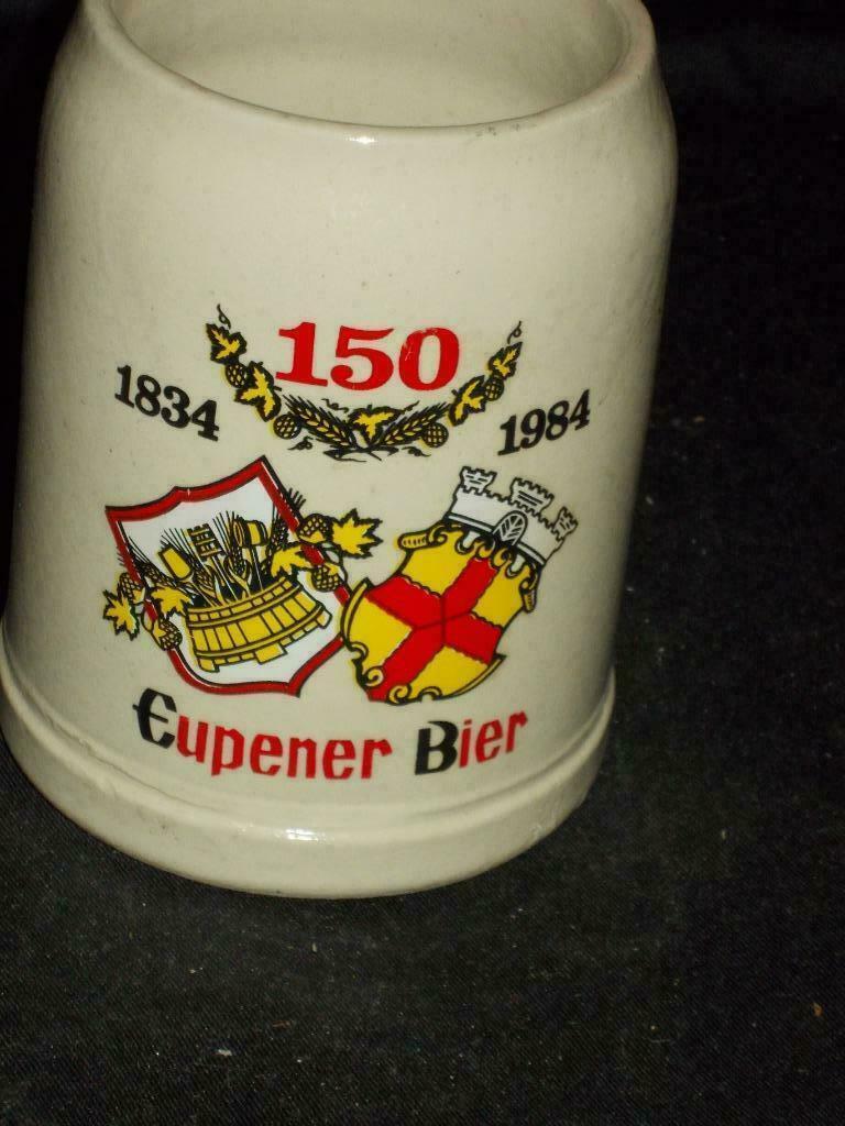 Bierkroes.Eupener Bier 150 Jaar.Eupen, Collections, Marques de bière, Enlèvement ou Envoi, Comme neuf, Chope(s), Autres marques