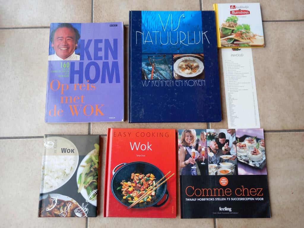11 kookboeken vis - wok - Ken Hom -  Maredsous, Ophalen of Verzenden, Nieuw, Overige typen