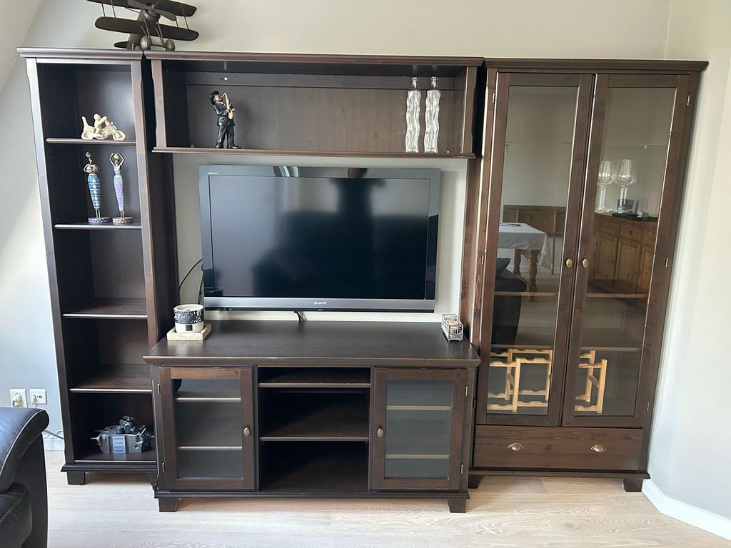 Tv en boeken kasten, Ophalen, Gebruikt, Modern cottage, Teakhout