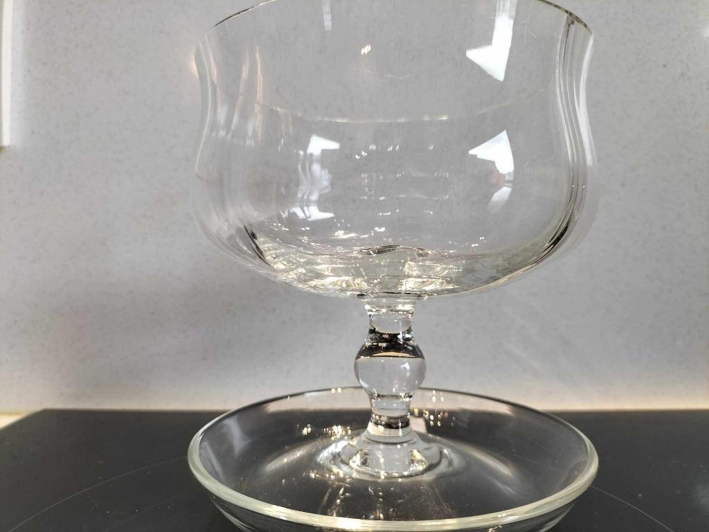 6 dessertglaasjes op voet, Ophalen of Verzenden, Kom(men), Effen, Glas