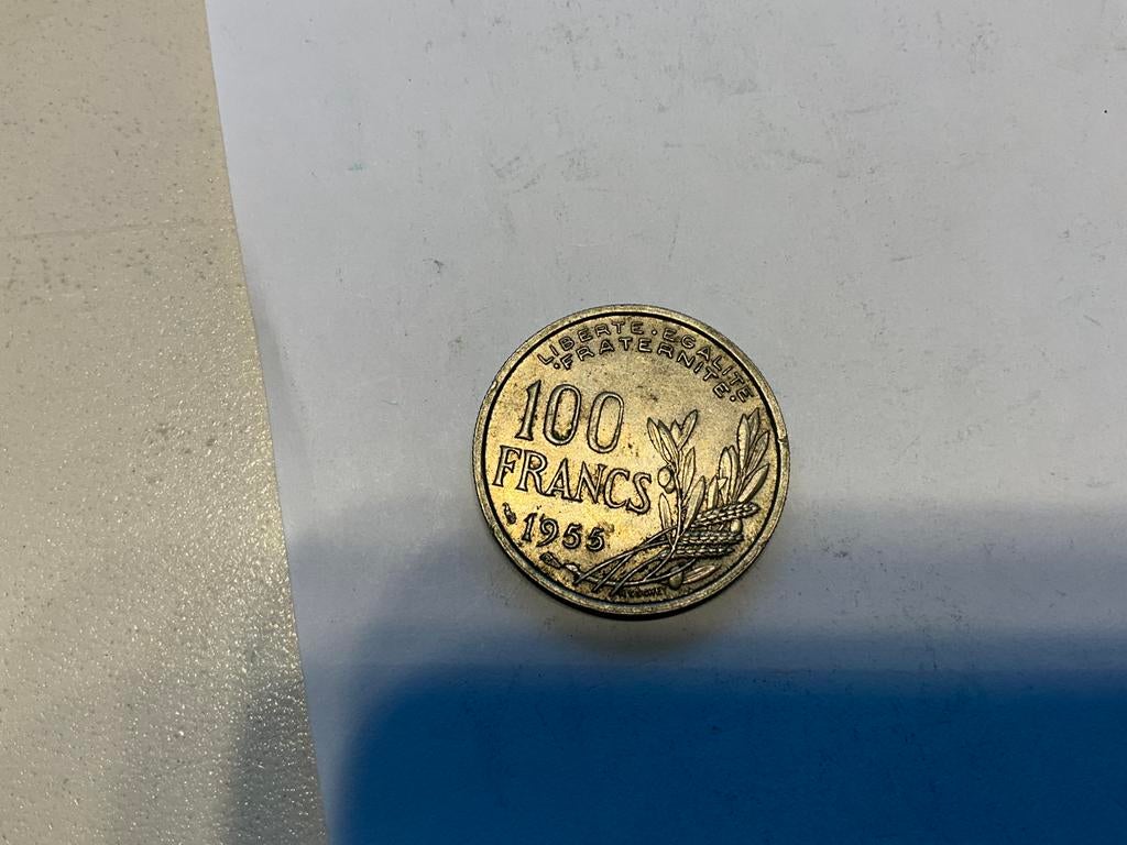 100 Franse frank-munt uit 1955., Enlèvement ou Envoi