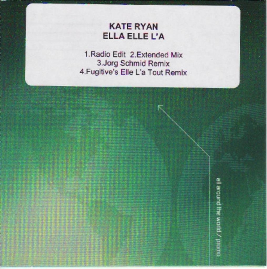 KATE RYAN ELLA ELLE L'A - UK PROMO  CD SINGLE (FRANCE GALL), Verzenden, Gebruikt, Techno of Trance