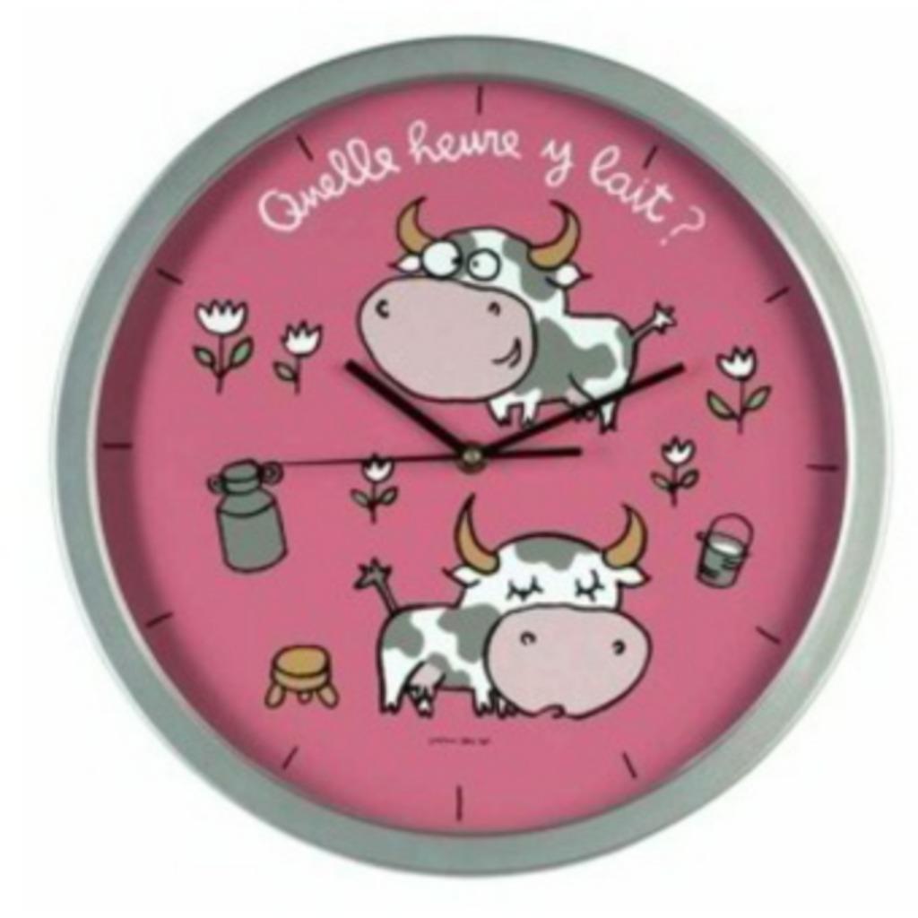 wandklok Quelle heure il lait ?, Ophalen of Verzenden, Nieuw, Wandklok