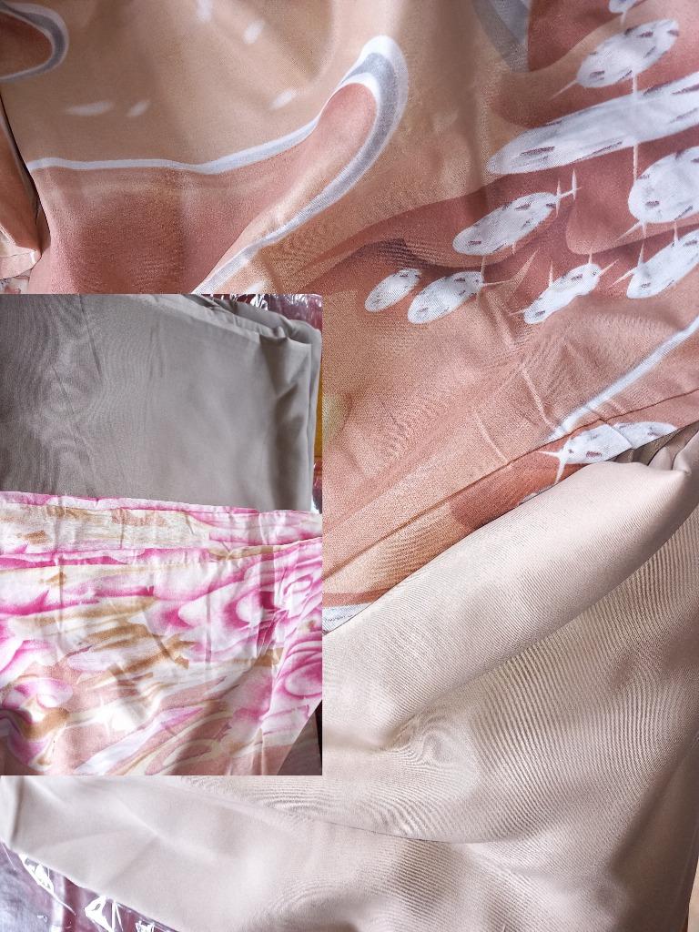 Draps microfibre lit 2 p., Neuf, Beige, Enlèvement, Autres types