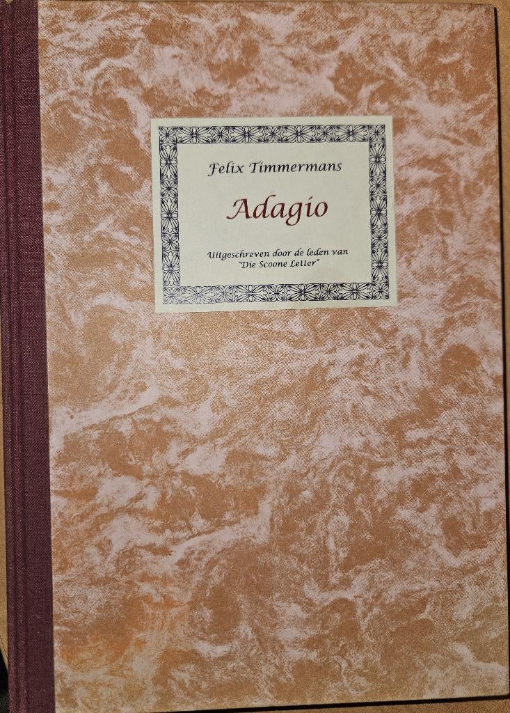 Adagio, uitgeschreven door de leden van 'Die scoone letter', Boeken, Gedichten en Poëzie, Ophalen of Verzenden, Zo goed als nieuw