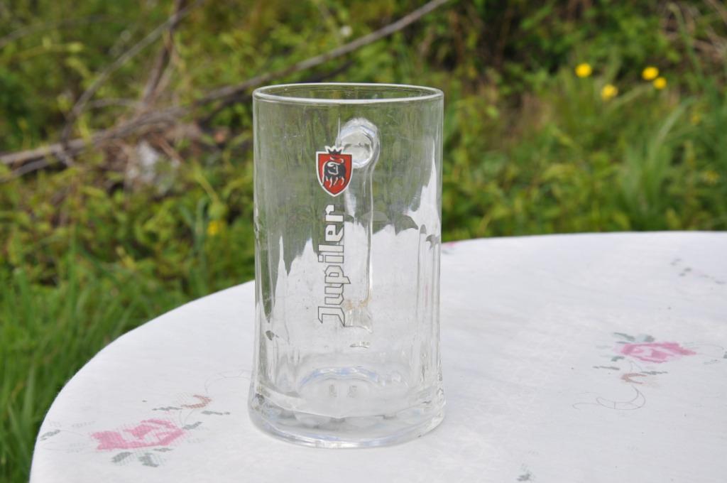 chope jupiler en verre 1/2 litre, Collections, Enlèvement ou Envoi, Comme neuf, Chope(s), Jupiler